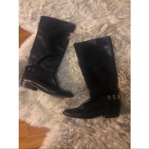 Vintage western Cowboy black leather boots Capezio 80s 8